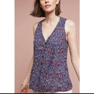 Maeve Anthropologie Lila Pintuck Confetti Tank